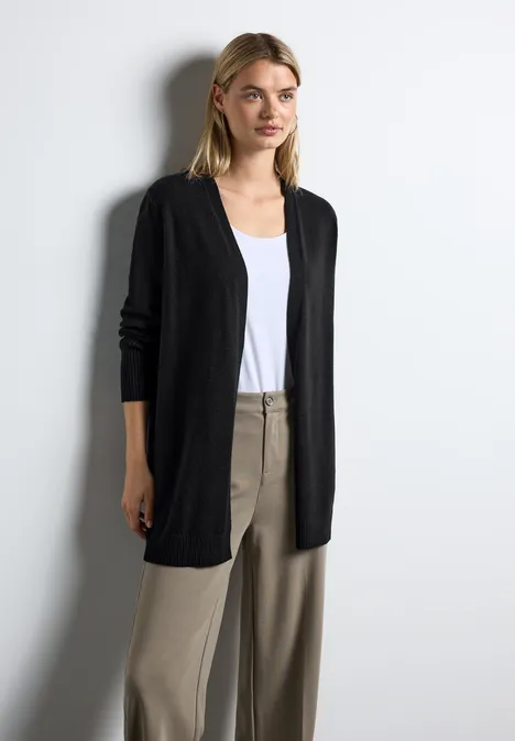 Offener Cardigan Black