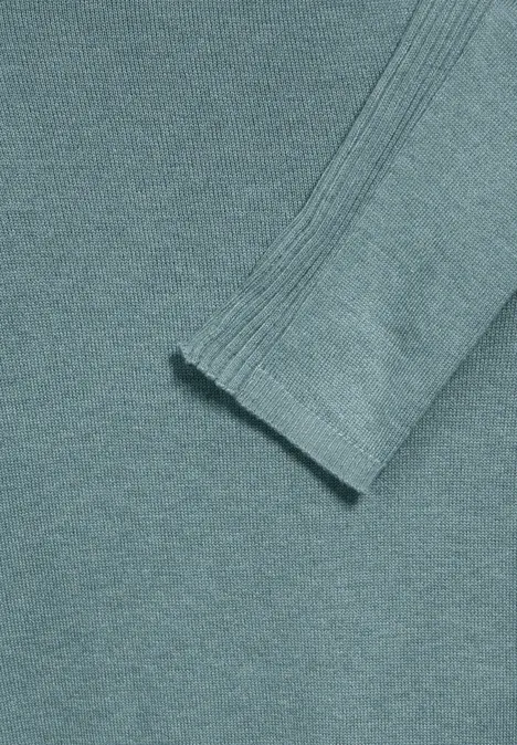Langer Feinstrickcardigan steelwood blue melange
