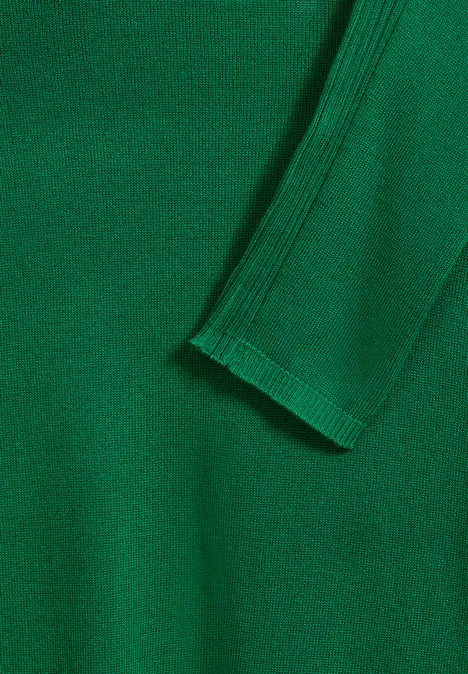 Langer Feinstrickcardigan clover green