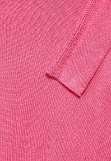 Langer Feinstrickcardigan infernal pink