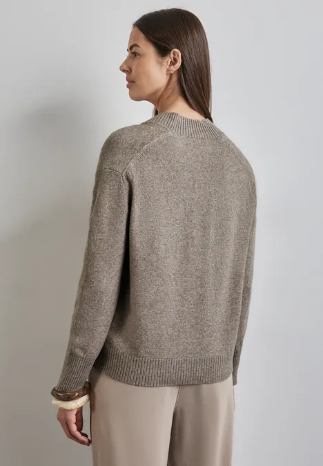 Kort vest mocha beige mel.