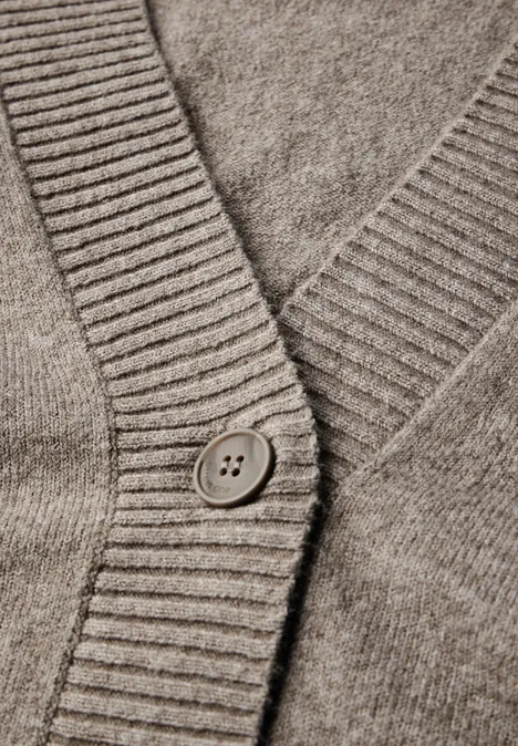 Kort vest mocha beige mel.