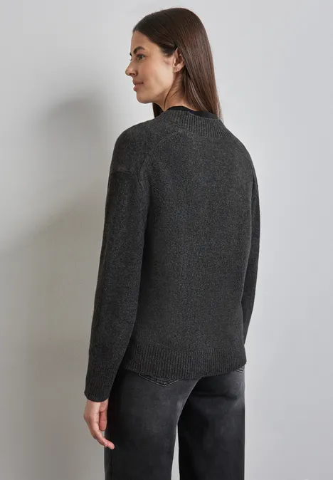 Kort vest gravel grey mel.