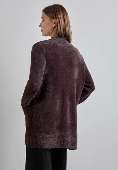 Federgarn-Cardigan enigma red
