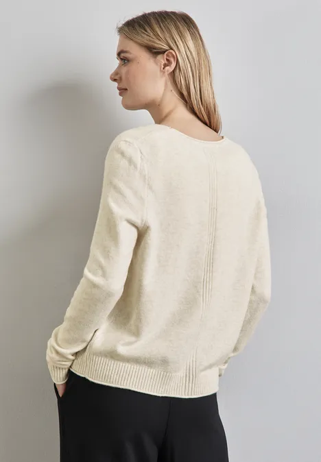 Kurzer Cardigan cream white melange Kurzer Cardigan cream white melange