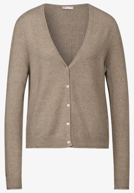 Kurzer Cardigan mocha glow mel.