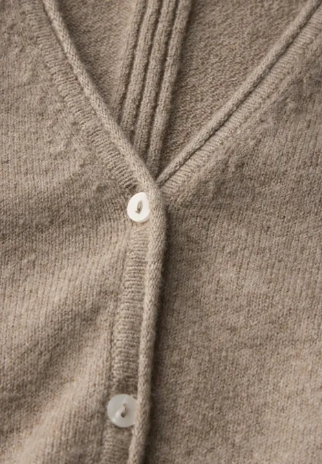 Kurzer Cardigan mocha glow mel.