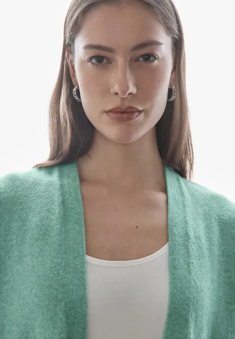 Offener Cardigan sunlit green mel.
