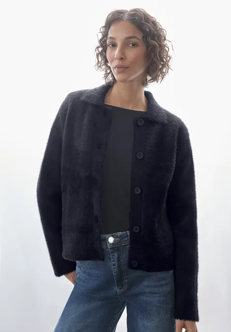 Federgarn Cardigan deep blue