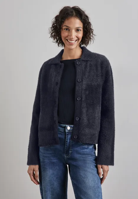 Federgarn Cardigan deep blue