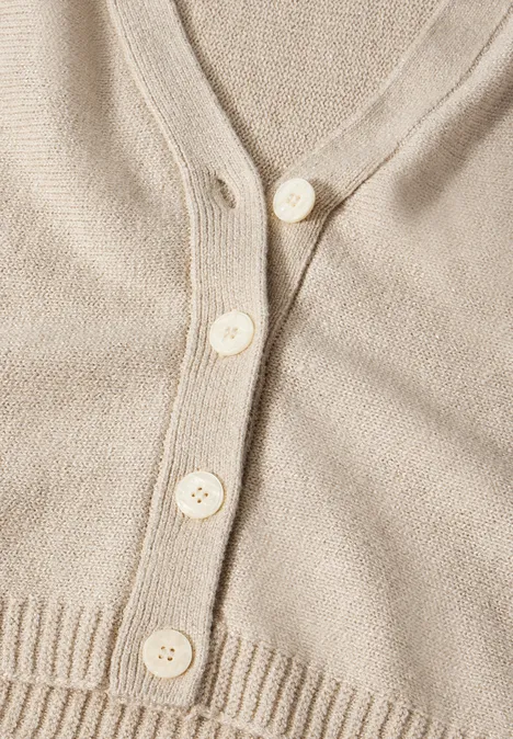 Schimmernder Cardigan spring sand melange