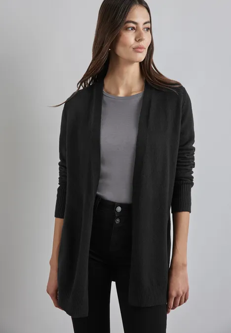 Offener Cardigan Black