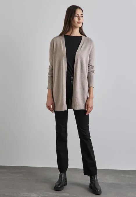 Offener Cardigan breezy beige mel.