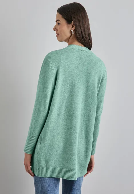 Offener Cardigan sunlit green mel.