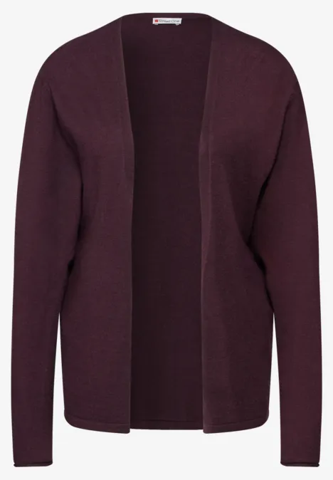 Offene Strickjacke enigma red