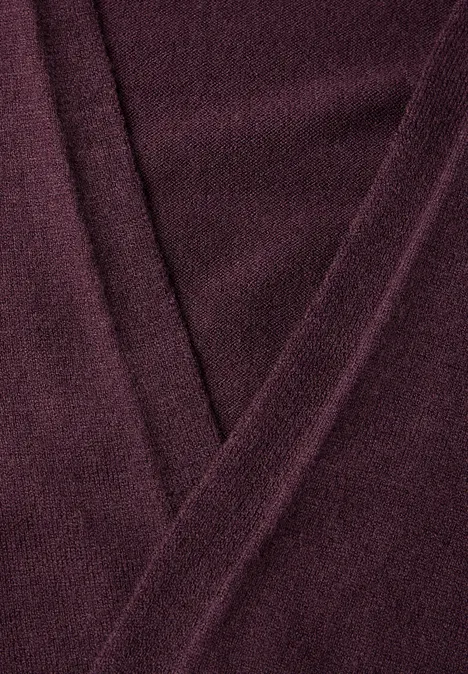 Offene Strickjacke enigma red