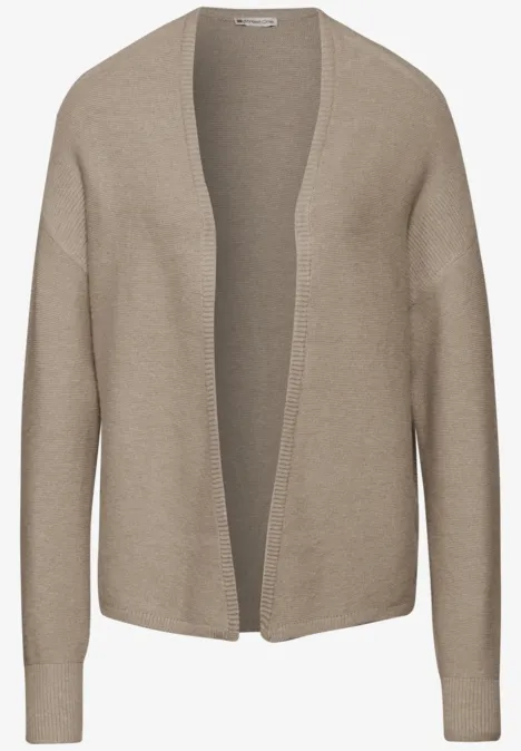 Offener Strukturcardigan honey sand mel.