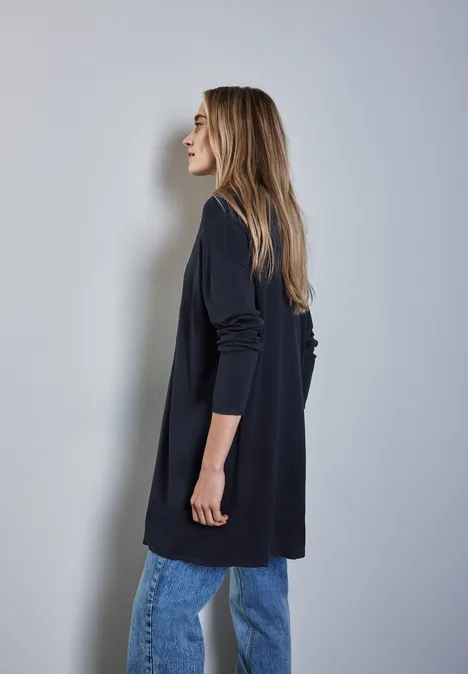 Langer Cardigan deep blue