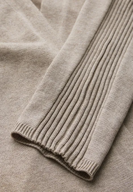 Langer Cardigan honey sand mel.