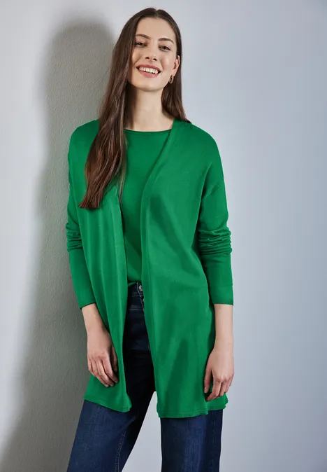 Langer Cardigan glowing green