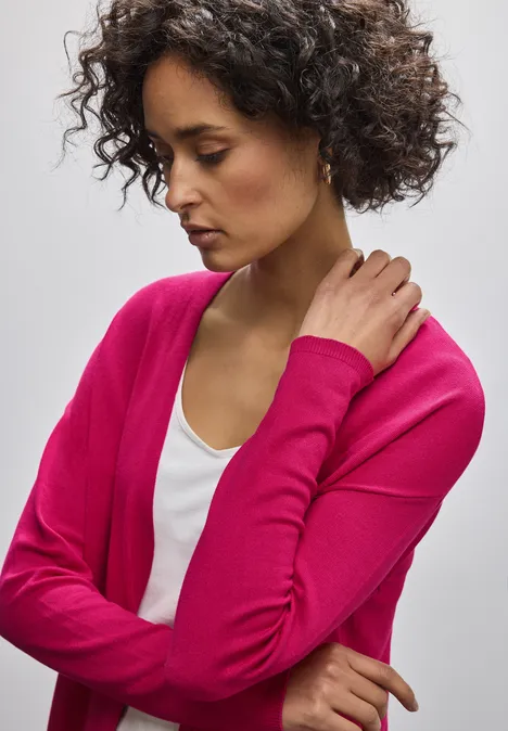 Langer Cardigan juicy berry