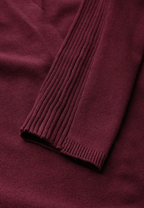 Langer Cardigan dark cherry red
