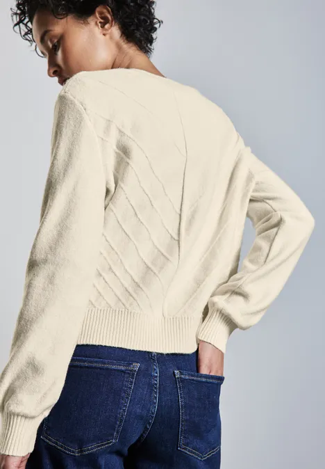 Cardigan mit Struktur soft beige