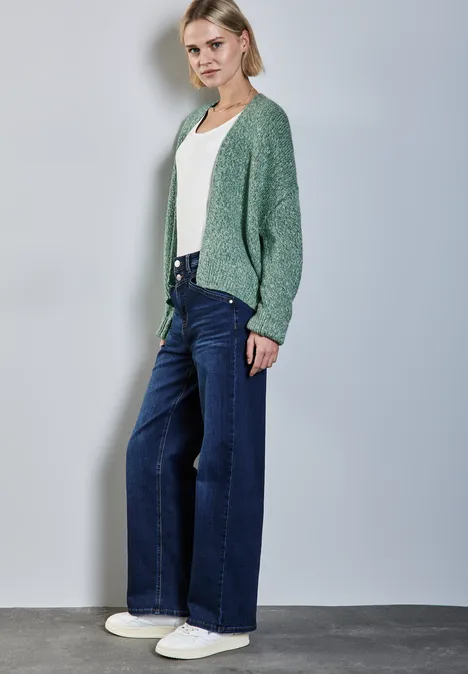 Offener Cardigan sunlit green mel.