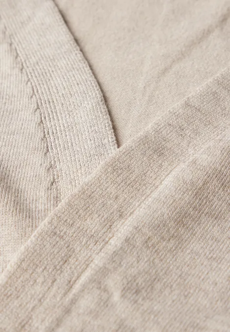 Offener Cardigan sheer beige mel.