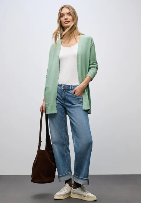 Offener Cosy Cardigan serene green mel.