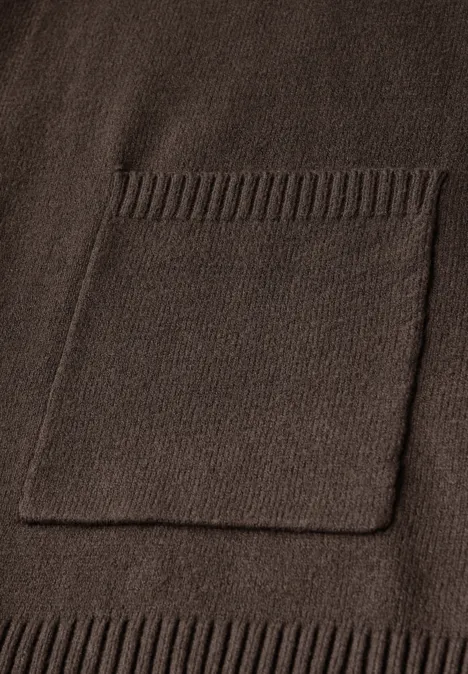Offener Cosy Cardigan dark nomad brown mel.