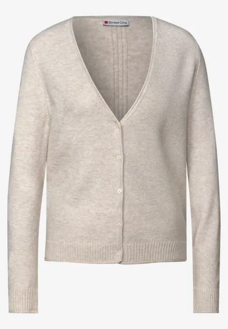 Cardigan court tusk cream mel.