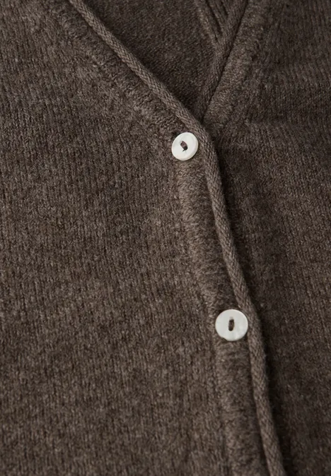 Kurzer Cardigan nomad brown mel.