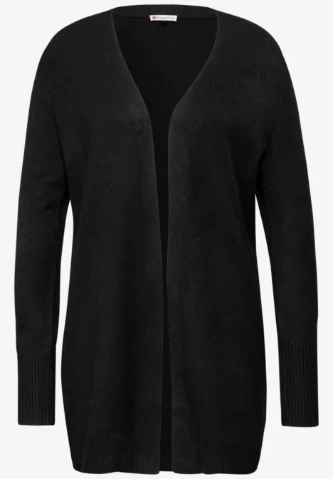 Offener Cardigan Black