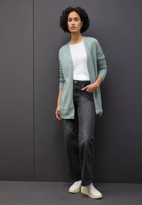 Offener Cardigan nile blue mel.