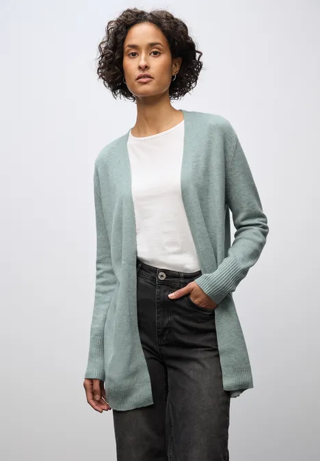 Offener Cardigan nile blue mel.