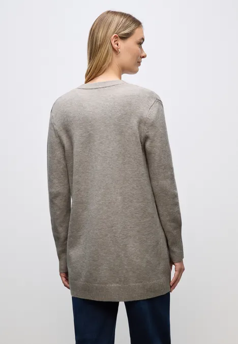 Offener Cardigan sandstone mocha mel.