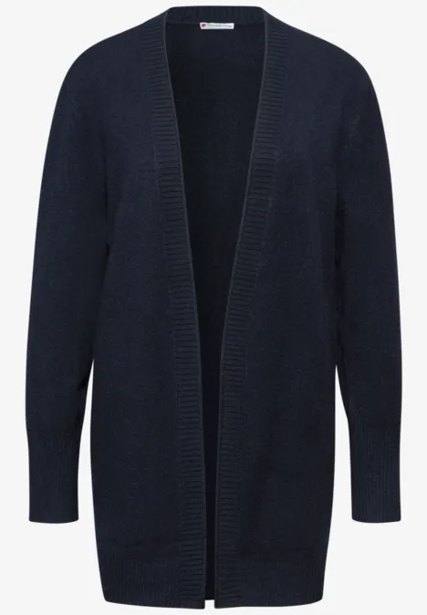 Cardigan mit Rollkante deep blue