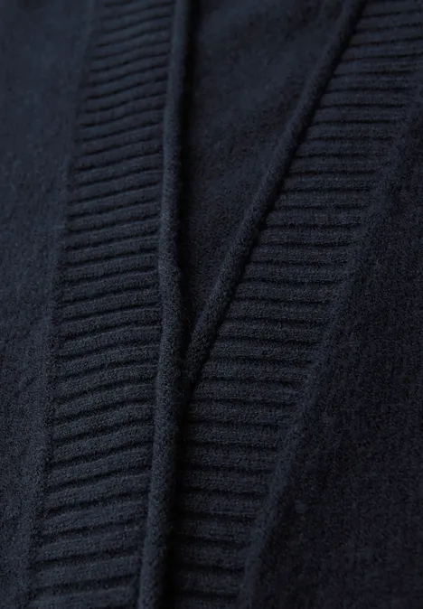 Cardigan mit Rollkante deep blue