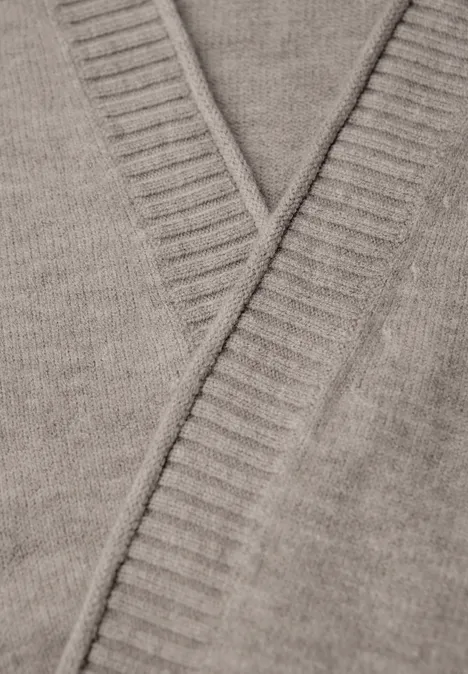 Cardigan mit Rollkante sandstone mocha mel.