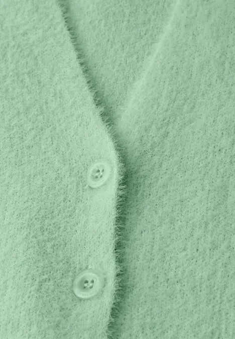 Kuscheliger V-Neck Cardigan serene green