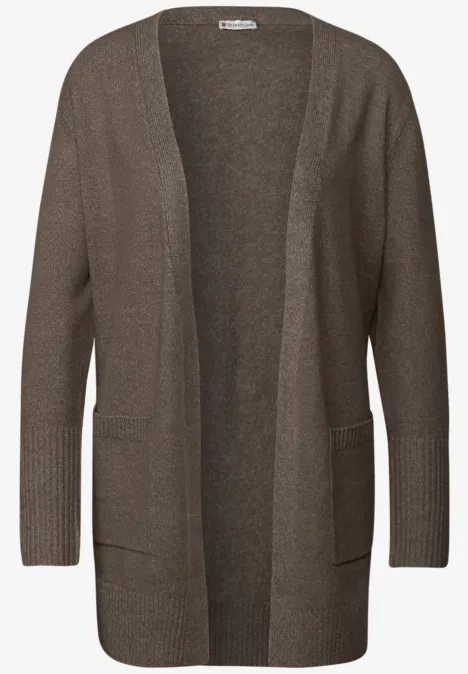 Offener Cardigan nomad brown mel.
