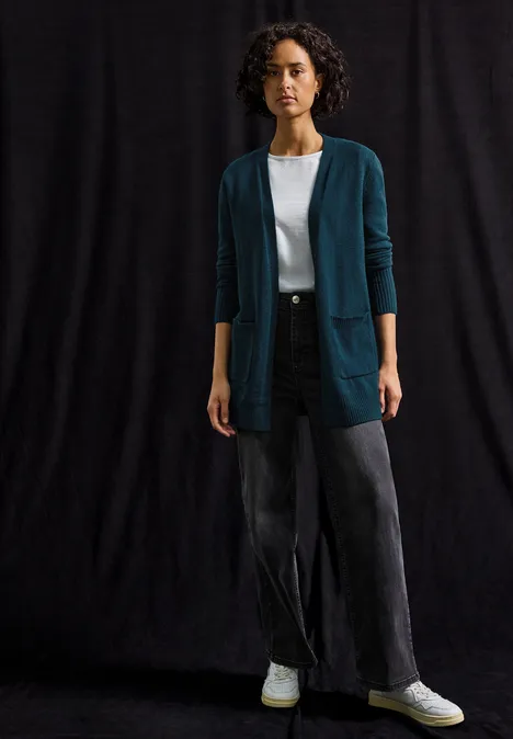 Open vest tide blue mel.