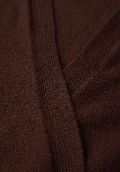 Offener Cardigan dark hazelnut brown mel.