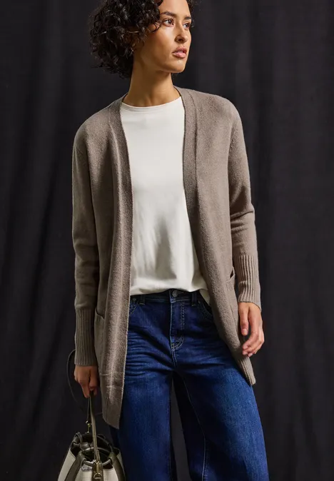 Offener Cardigan mocha dream mel.