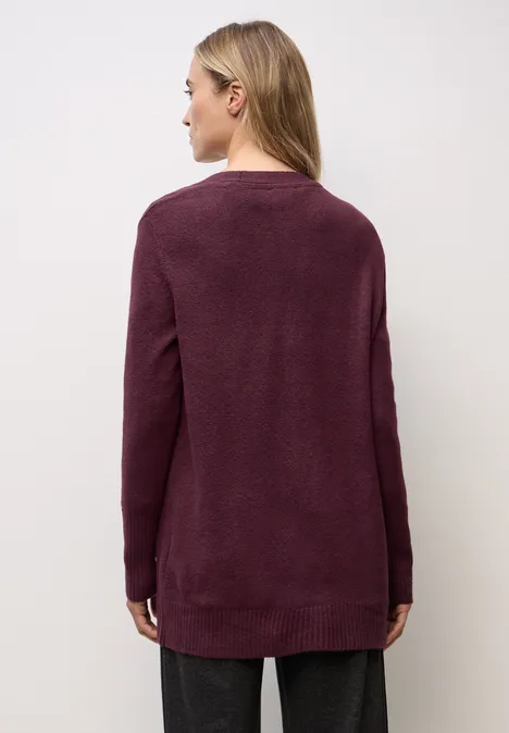 Offener Cardigan noble red mel.