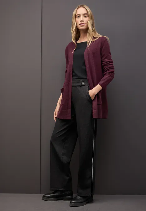 Offener Cardigan noble red mel.