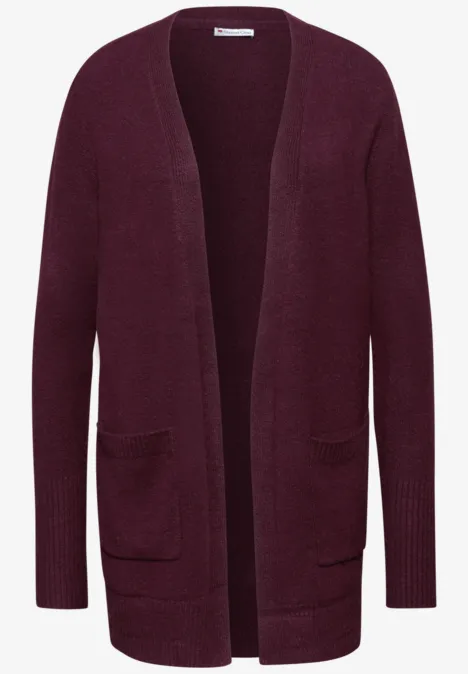 Offener Cardigan noble red mel.