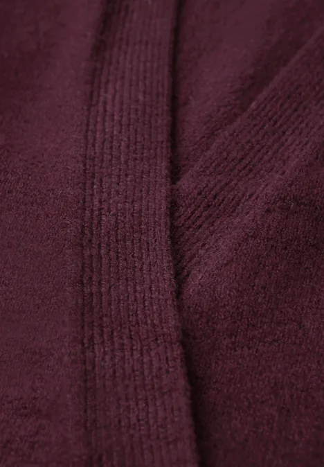 Offener Cardigan noble red mel.