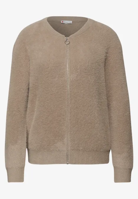 Cardigan au look blouson mocha glow Cardigan au look blouson mocha glow